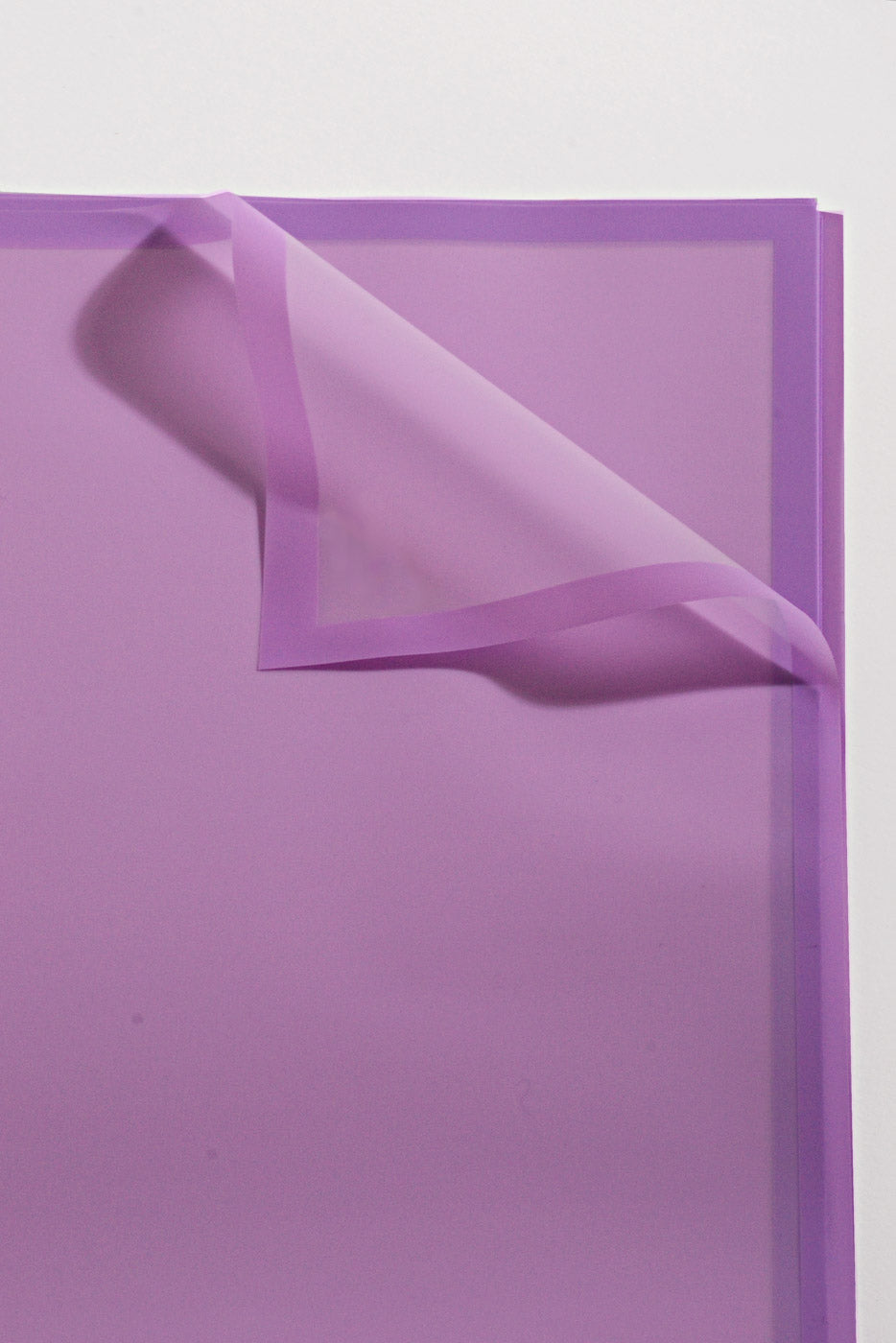 22.5" Flower Wrapping Paper W/Edge Light Purple  Pkg/20