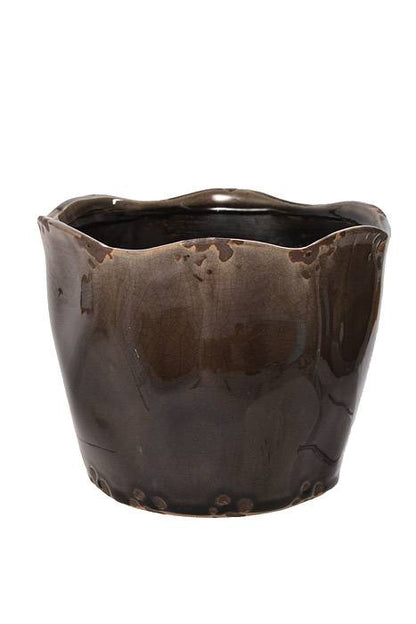 5.75" X 7.25" Ceramic Pot Chocolate