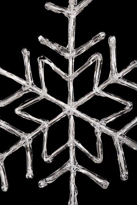 12" Snowflake Ornament Clear