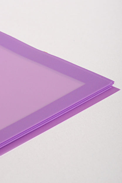 22.5" Flower Wrapping Paper W/Edge Light Purple  Pkg/20