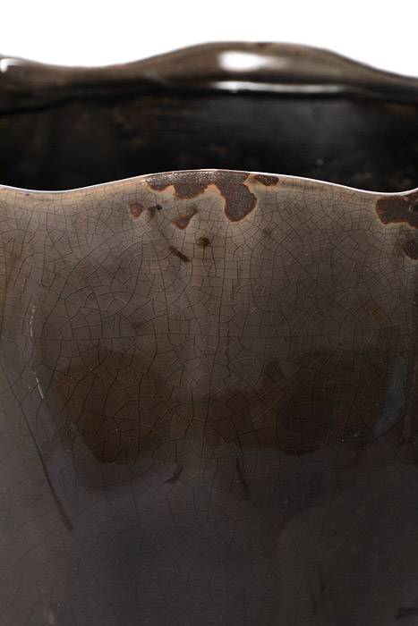 5.75" X 7.25" Ceramic Pot Chocolate