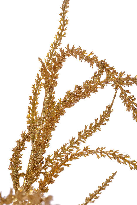 22" Willow With Glittered Spray Gold