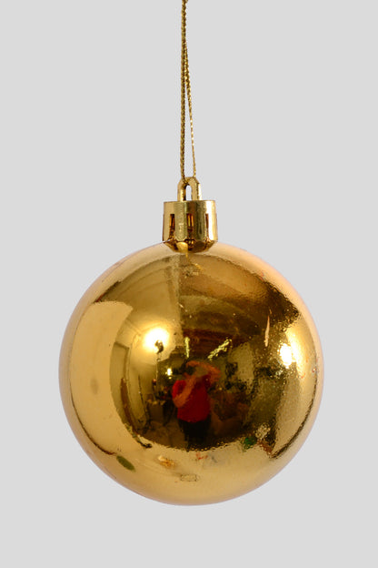 60Mm Shiny Plastic Ball Ornament Silver Pkg/12