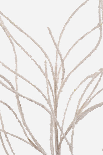 36" Twig Glitter Spray White