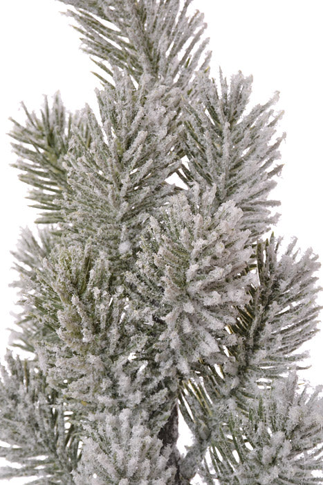 30" Snow Pine With Pot Green/White