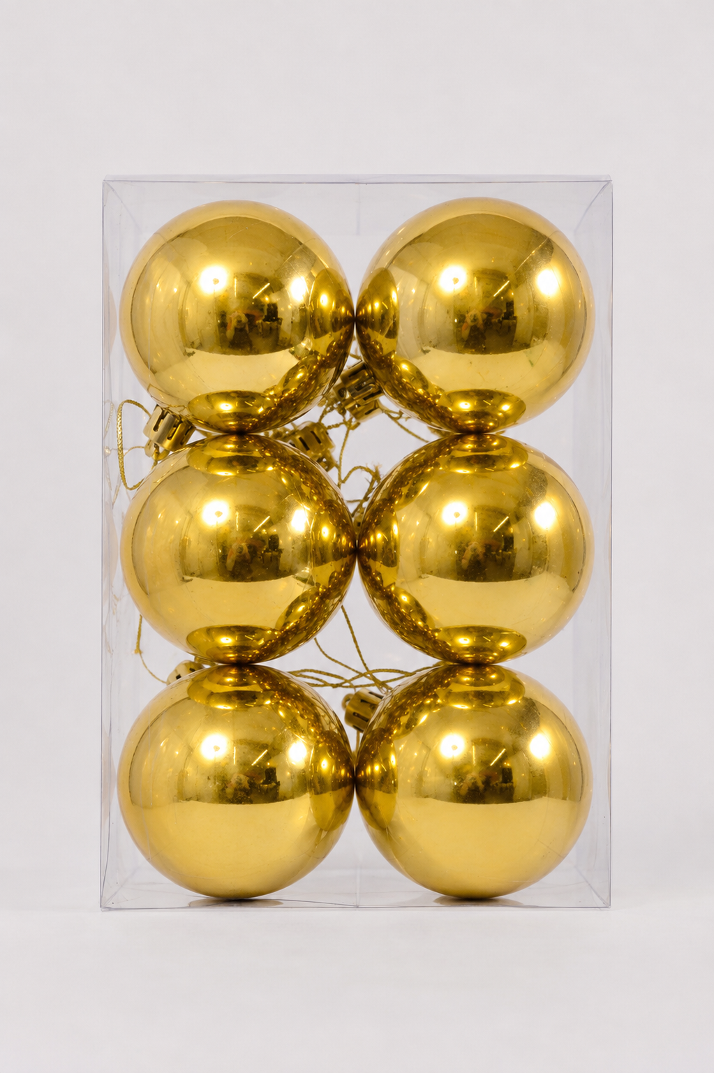 60Mm Shiny Plastic Ball Ornament Silver Pkg/12