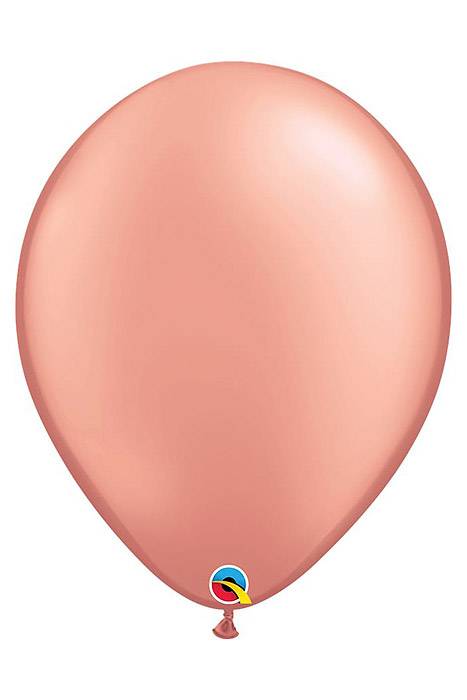 11" Rdt Latex Balloon Rose Gold Pkg/100