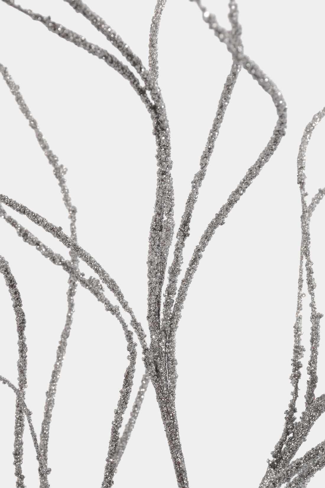 36" Twig Glitter Spray Silver