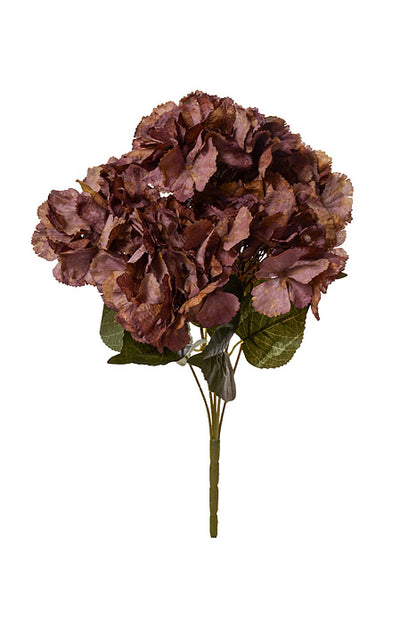 17.75" Silk Hydrangea Bush Plum