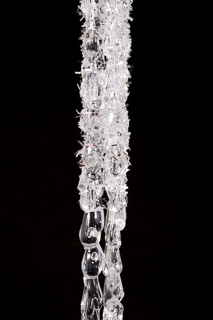 12" Icicle With Tinsel/Sequin Clear