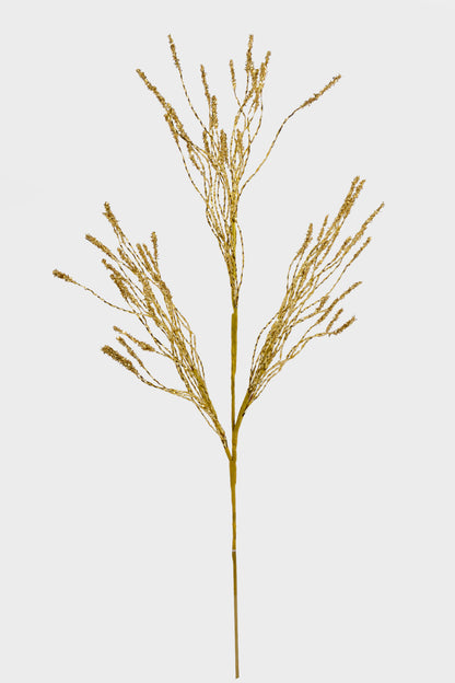 36" Glitter Twig Spray Gold