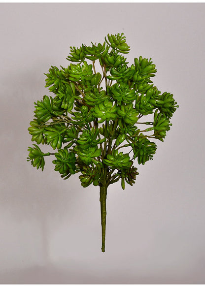 13.5" Artificial Dwarf Aeonium Bush Green