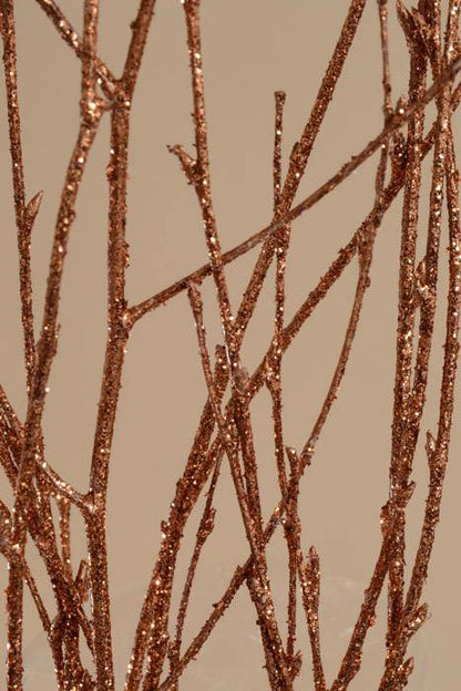 45" - 50" 5 Stem Glitter Birch Branch Copper