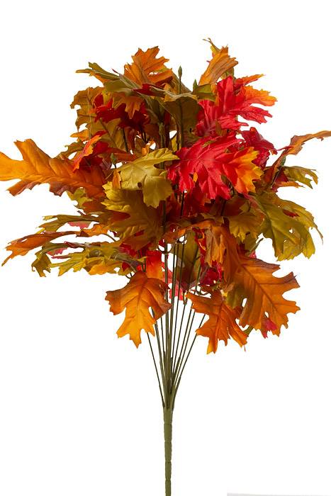 23" Oak Leaf Bush Flame Orange