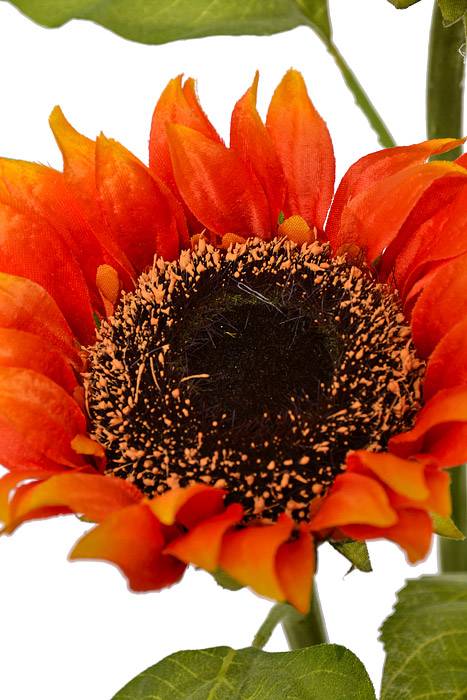 40" Silk Sunflower Stem Orange