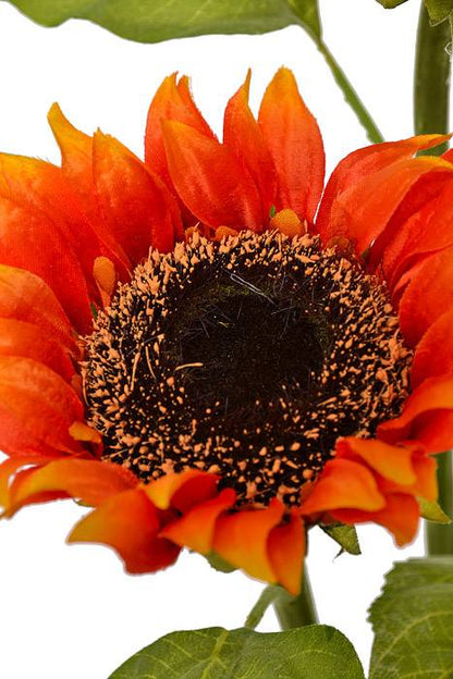 40" Silk Sunflower Stem Orange