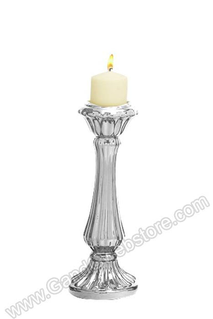 Ceramic Candle Holder Silver
