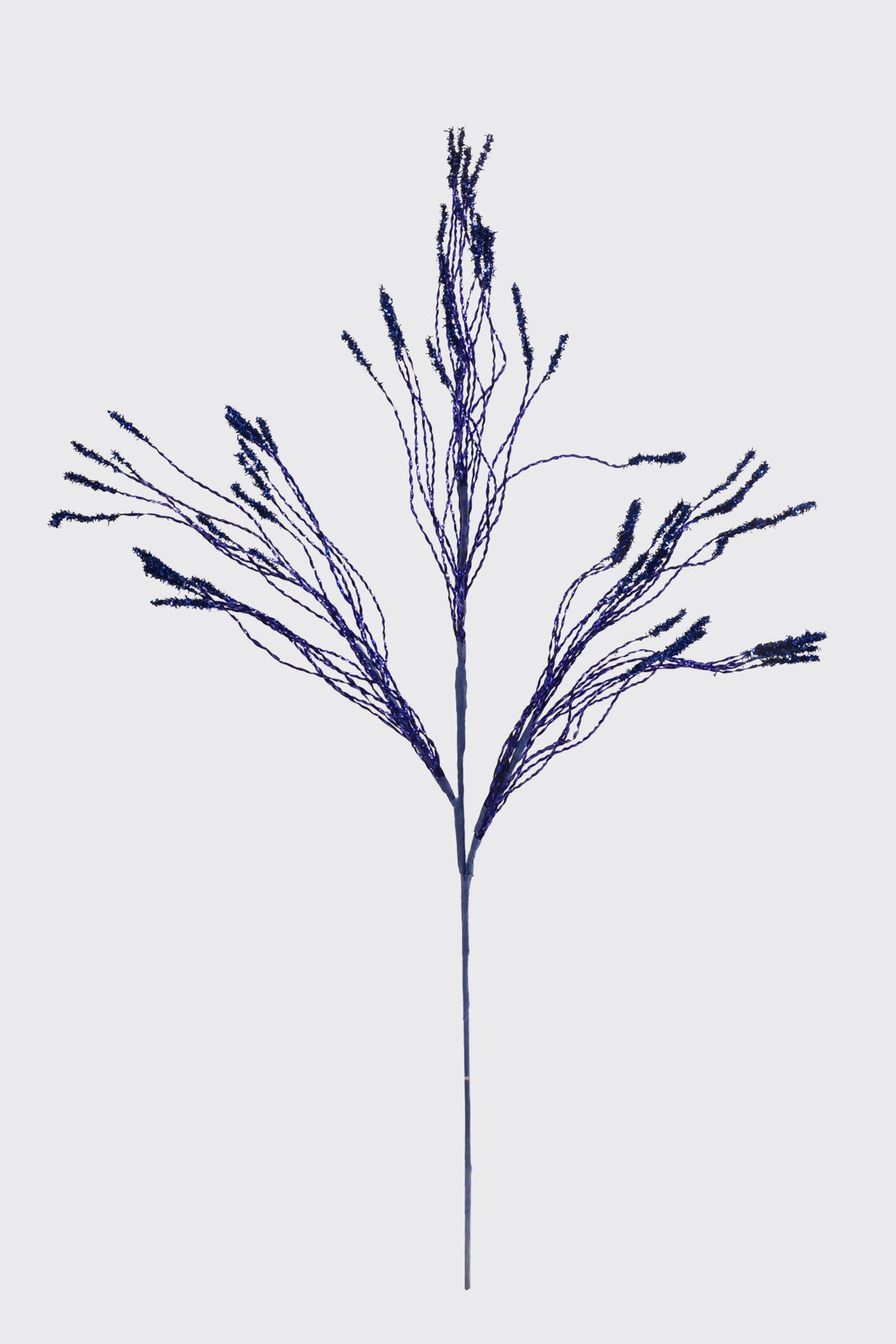 36" Glitter Twig Spray Blue