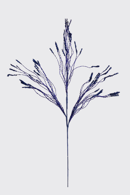 36" Glitter Twig Spray Blue