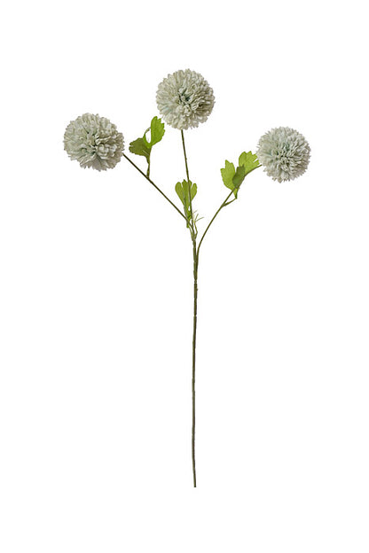 28.5" Silk Pompon Mum Spray Light Blue