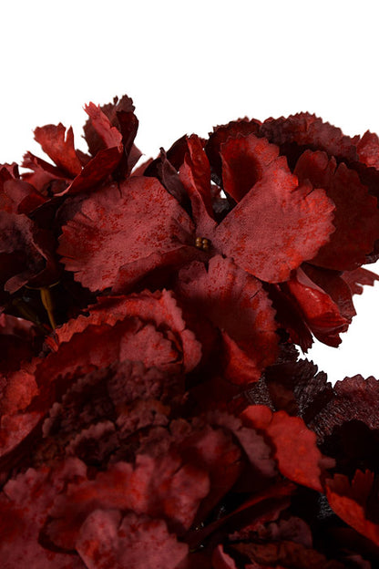 17.75" Silk Hydrangea Bush Burgundy