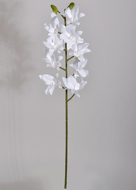24" Silk Dendrobium Spray White