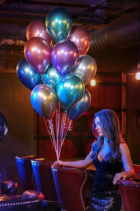 11" Qualatex Plain Latex Balloon Chrome Purple Pkg/100