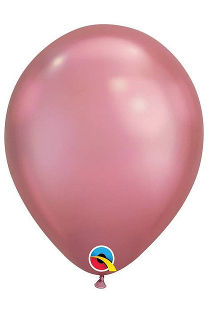 11" Qualatex Plain Latex Balloon Chrome Mauve Pkg/100