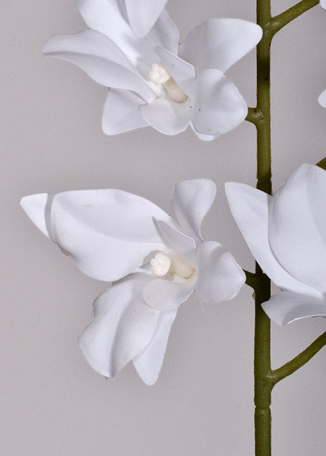 24" Silk Dendrobium Spray White