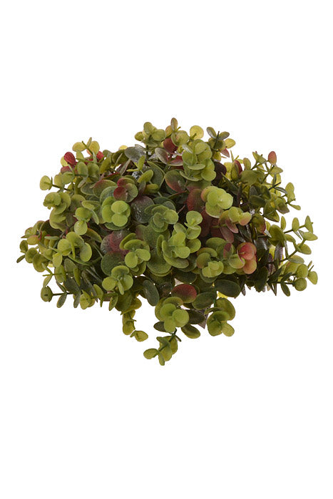 10" Artificial Eucalyptus Half Ball Red/Green