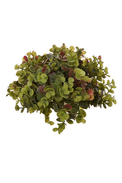 10" Artificial Eucalyptus Half Ball Red/Green