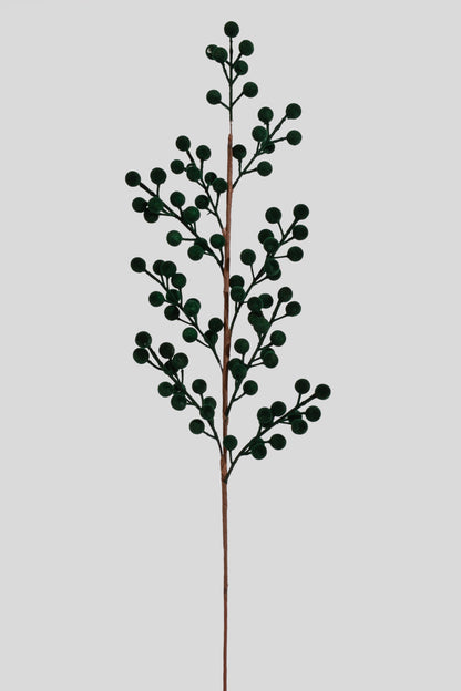 28" Velvet Berries Stem Dark Green