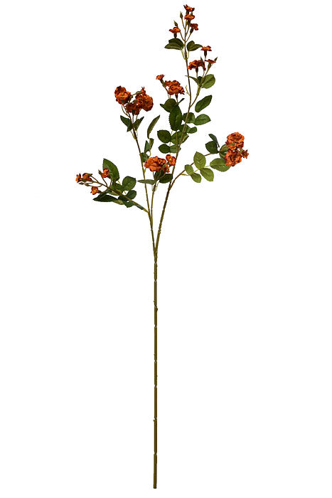 29.5" Silk Wild Rose Spray Orange