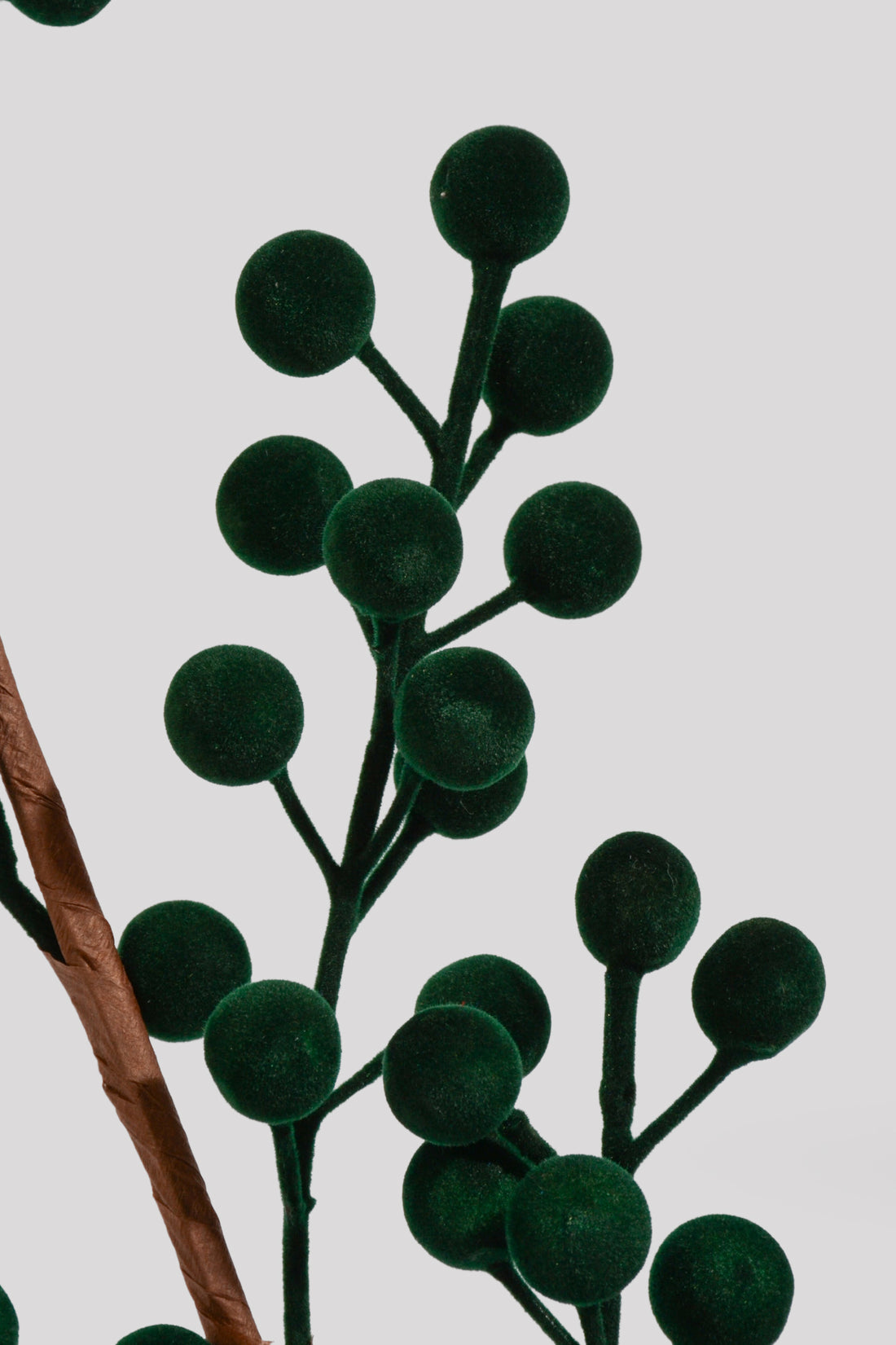28" Velvet Berries Stem Dark Green