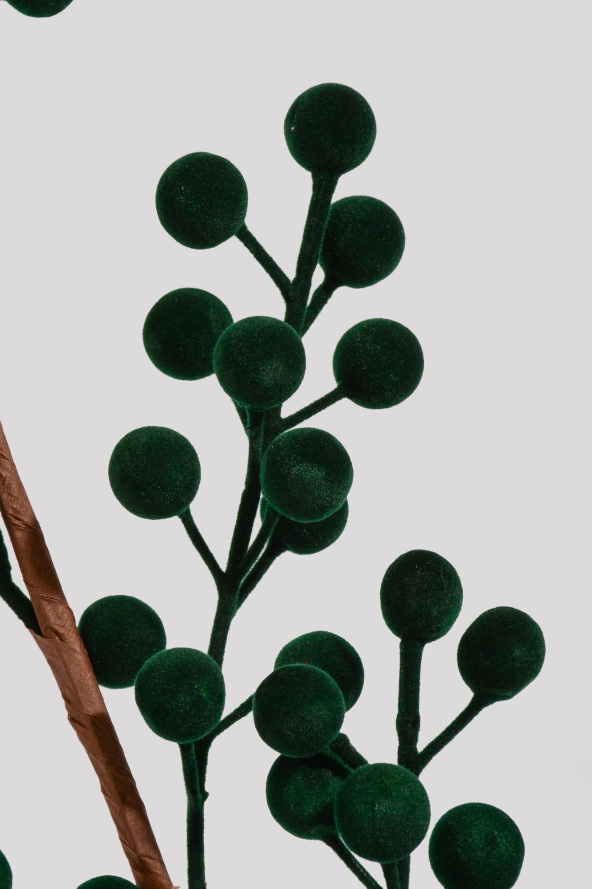 28" Velvet Berries Stem Dark Green