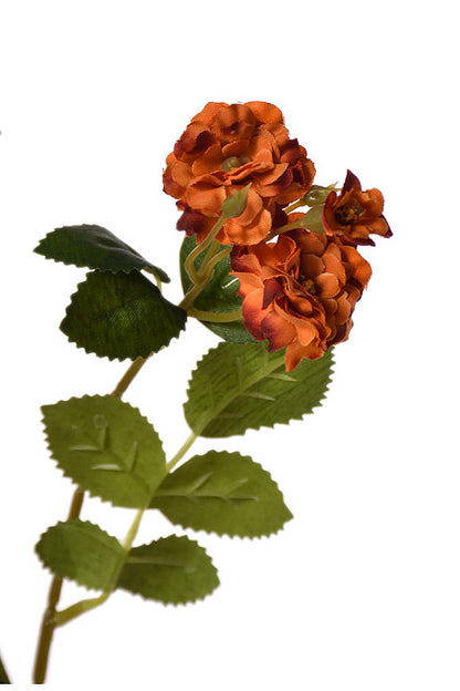 29.5" Silk Wild Rose Spray Orange