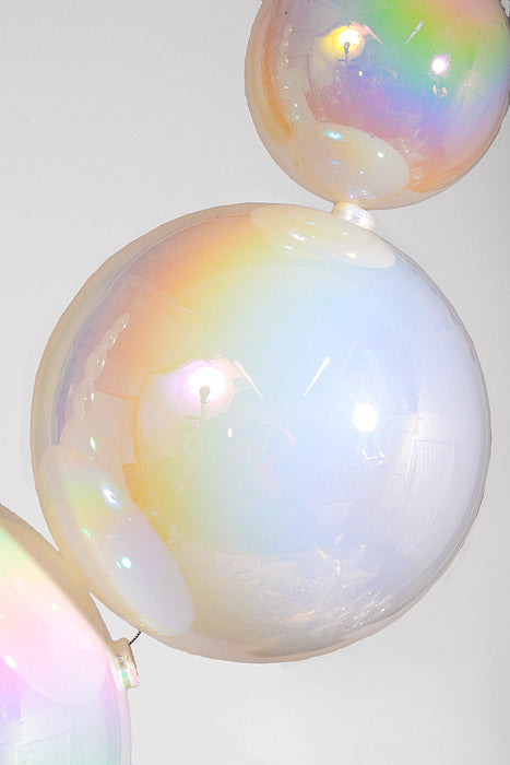 5.5Ft Plastic Ball Garland White/Iridescent