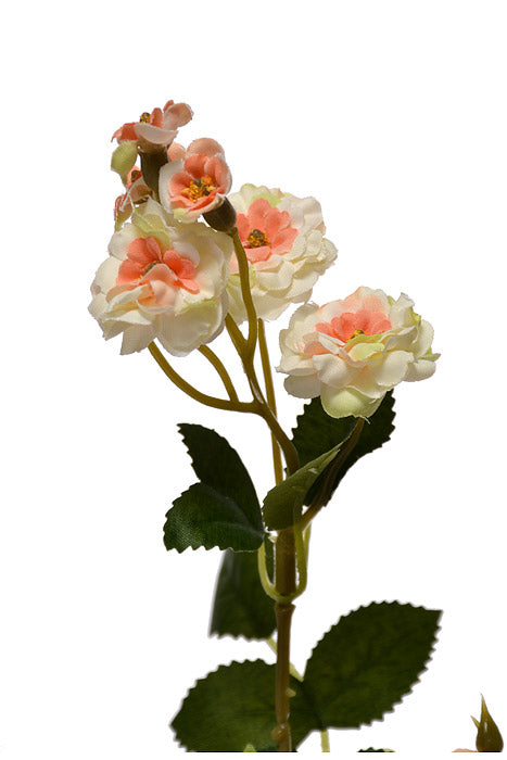 29.5" Silk Wild Rose Spray Peach