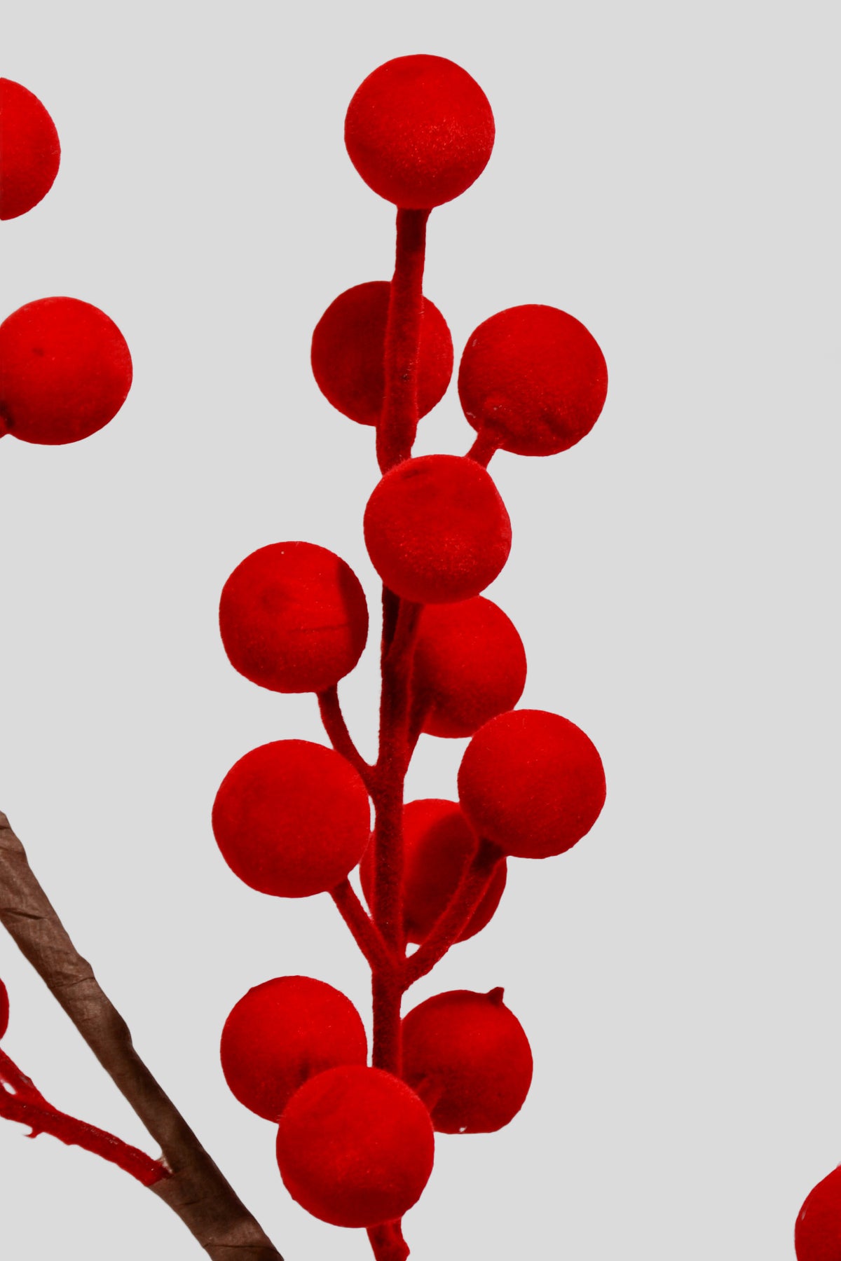 28" Velvet Berries Stem Red