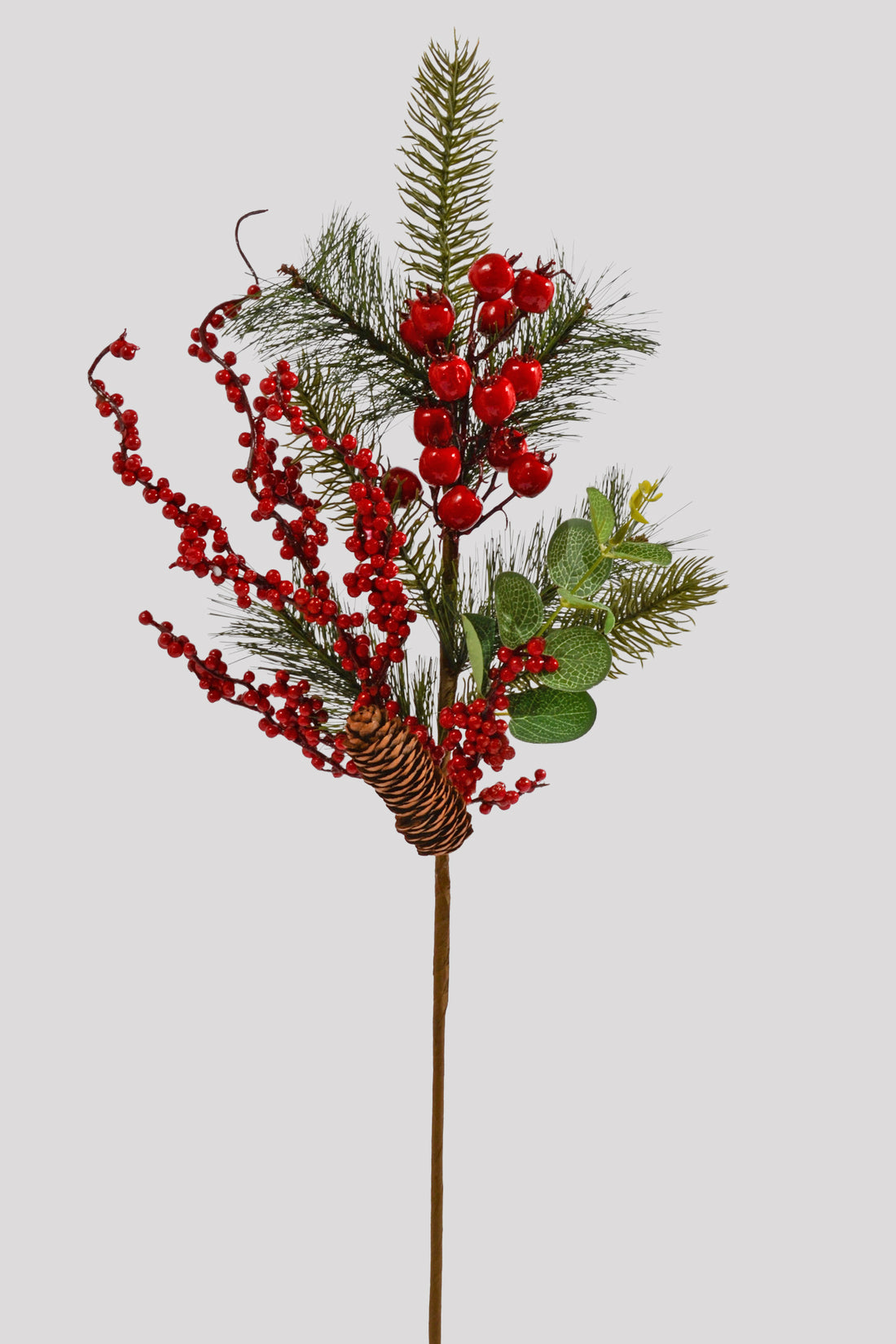 25" Pine Berry Spray Red