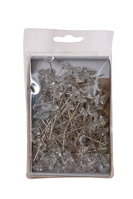 2&quot; Diamond Corsage Pin Clear Pkg/144