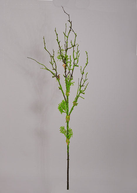 34" Artificial Branch With Moss Green