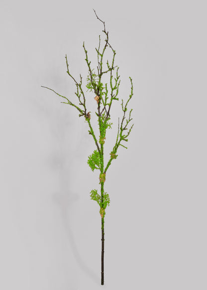 34" Artificial Branch With Moss Green