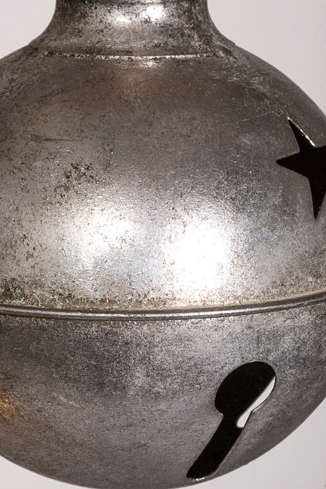 7" Jingle Bell Ornament Silver