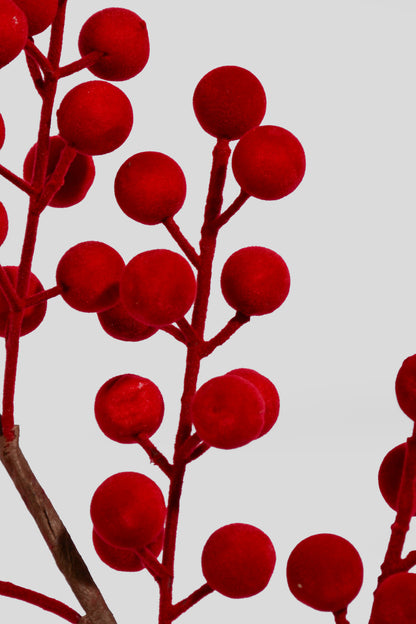 28" Velvet Berries Stem Burgundy