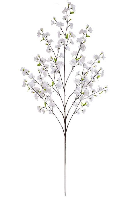 52" Silk Cherry Blossom Spray White