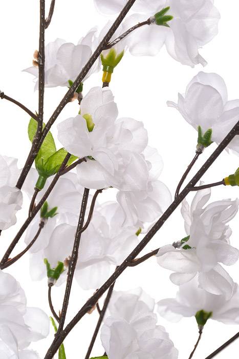 52" Silk Cherry Blossom Spray White
