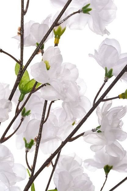52" Silk Cherry Blossom Spray White