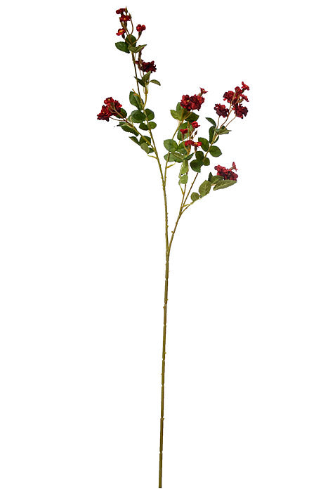 29.5" Silk Wild Rose Spray Red