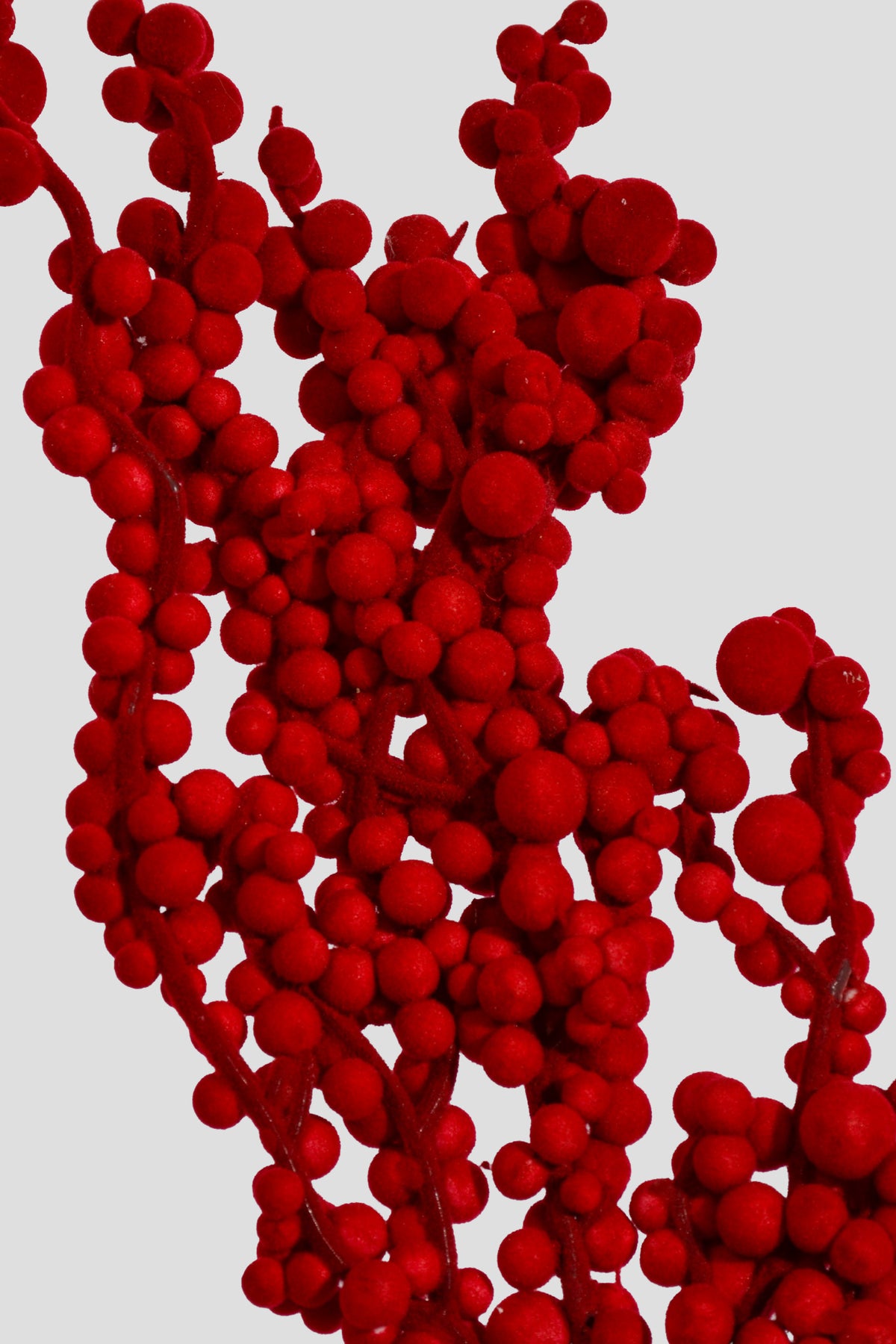 30" Velvet Berries Stem Red